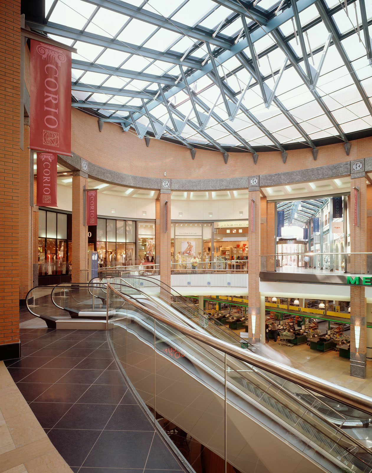 View of Corio at top of escalator